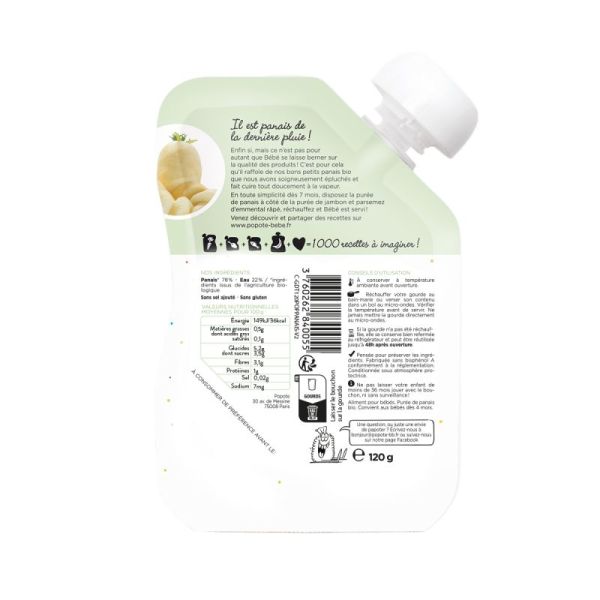 Popote Gourde Panais Bio 120G