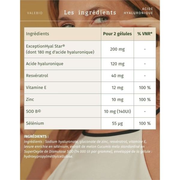Acide Hyaluronique 300mg - 30 gélules