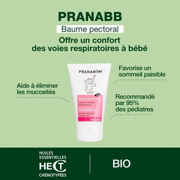 Baume pectoral bebe - Bio - 40 ml