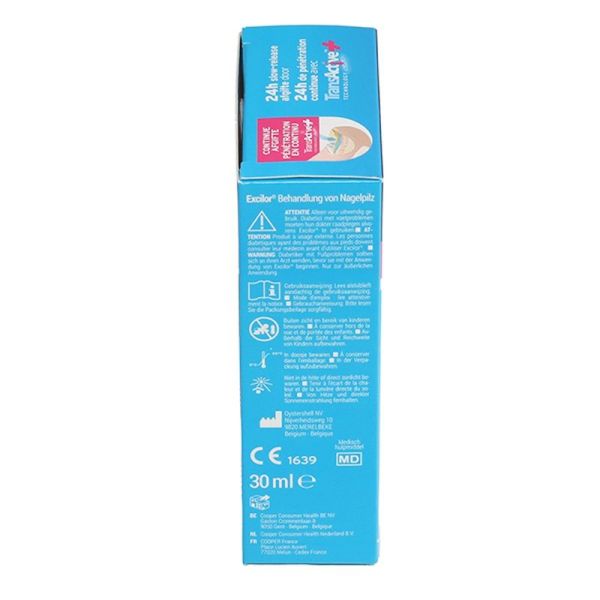 Solution filmogène Excilor Forte - 30 ml + coupe-ongles offert
