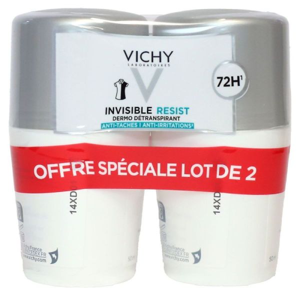 Vichy Deo Roll On 72H Inv Resist 2X50Ml