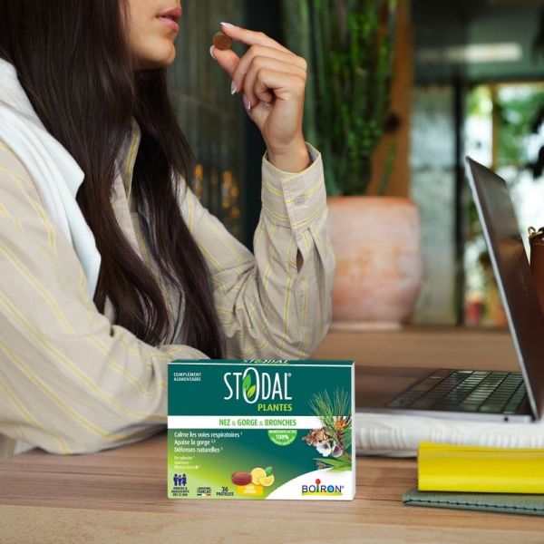 Stodal Plantes Nez & Gorge & Bronches - Citron - 36 pastilles