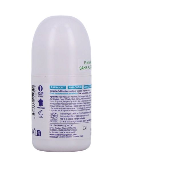 Déodorant Roll-on Peaux Normales à Sensibles Fraîcheur 24h Haute Tolérance Anti-traces Bio - 2 x 50 ml