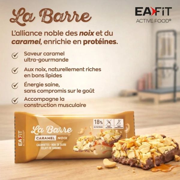 LA BARRE PROTEINEE - Barre caramel noix - 40 g