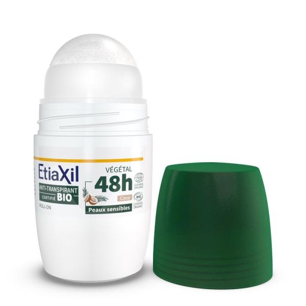 Déodorant Anti-transpirant Végétal 48h Roll-On Bio Senteur Coco - 2 x 50 ml