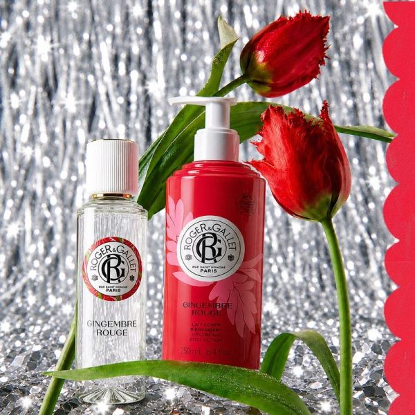 Coffret Noel Eau Parfumee Bienfaisante + Lait Corps Bienfaisant - Gingembre Rouge - 100 ml + 250 ml