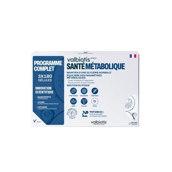 Valbiotis Pro® Santé Métabolique Trio (3x180 Gélules)