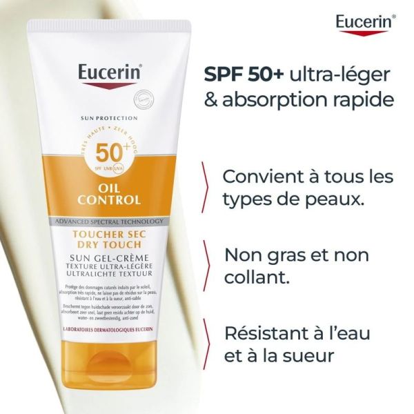 SUN OIL CONTROL Gel-Crème Toucher Sec SPF 50+ SUN - 200 ml