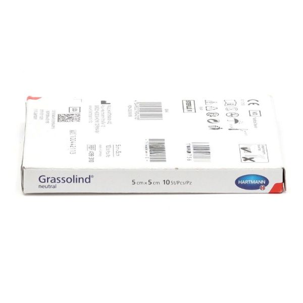 Grassolind Neutral - 5 cm x 5 cm - 10 compresses