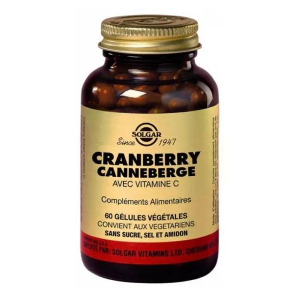 Solgar Cranberry canneberge 60 gélules végétales
