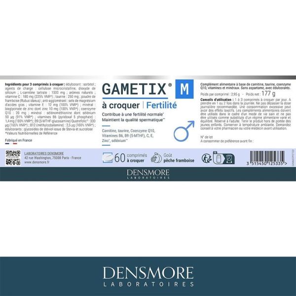 Gametix M Fertilité - 60 comprimés à croquer