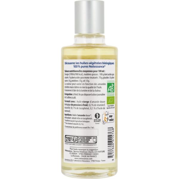 Natessance Hle 100Ml Bio Amande Douce