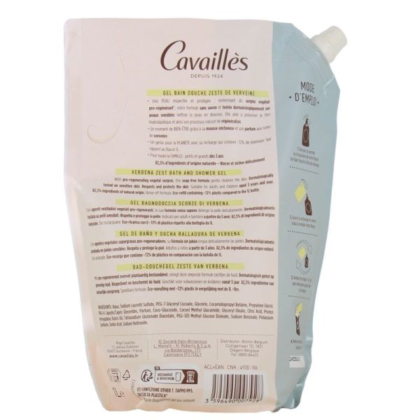 Recharge Gel Douche Zeste de Verveine - 1 L