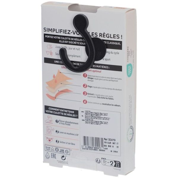 Protect Culotte de règles Lavable - Slip - Coton bio - Flux Abondant - 40/42