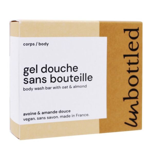 Gel Douche solide sans bouteille Avoine & Amande Douce - 110 g