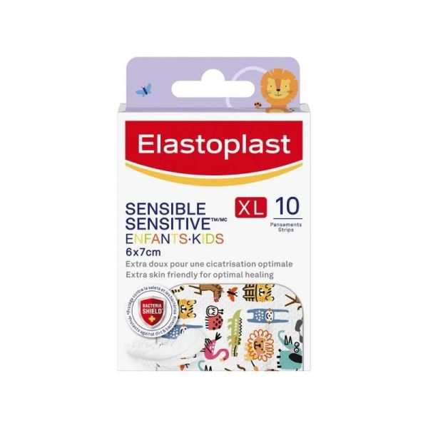 Pansements Sensibles - XL Enfants - 6 x 7 cm - 10 pansements