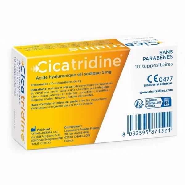 Suppositoires Cicatrisants A L'acide Hyaluronique - 10 suppositoires