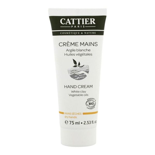 Cattier Cr Mains Argile Blanche 75Ml