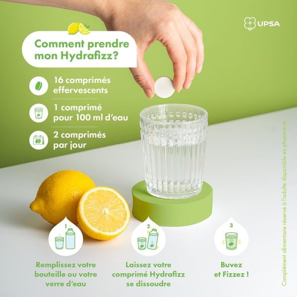 Hydra +Detox - 16 comprimés effervescents