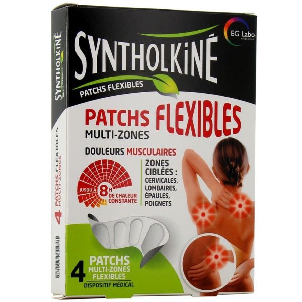 Syntholkiné 4 patchs flexibles multi-zones - 4 patchs