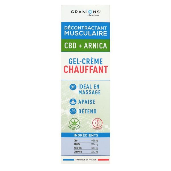 Gel-crème chauffant CBD et arnica 75ml