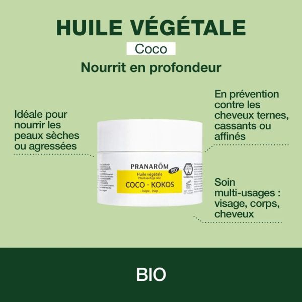 Huile Végétale de Coco - Bio - 100 ml