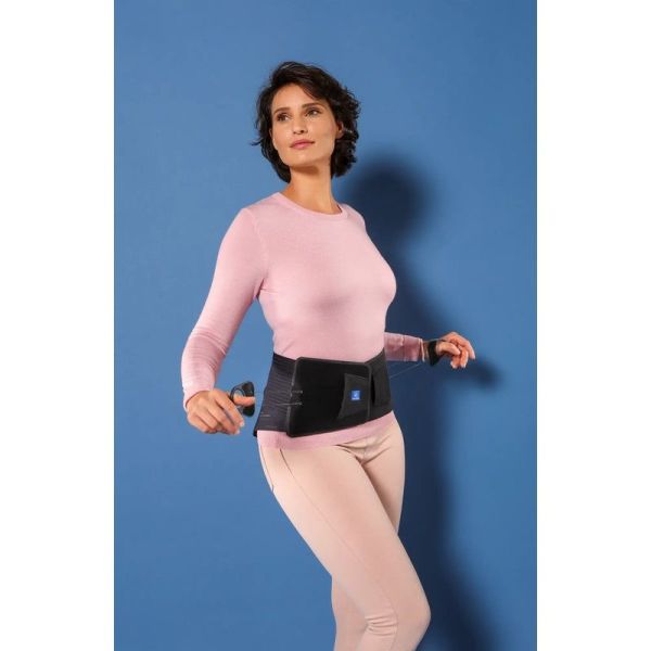LombaStab Ceinture de soutien lombaire - Noir/Bleu - Taille 4 - Hauteur 26 cm