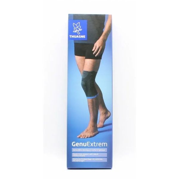 GenuExtrem Genouillere Elastique a Renforts Lateraux Gris - Taille 6