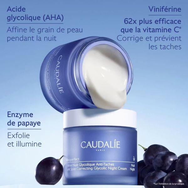 Vinoperfect Creme Nuit Anti-Taches a la Viniferine et Acide Glycolique - 50 ml