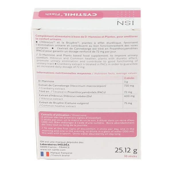 Cystinil Flash Confort Urinaire - 10 sticks