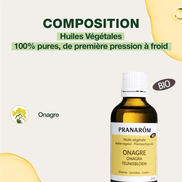 Huile Végétale d'Onagre - Bio - 50 ml