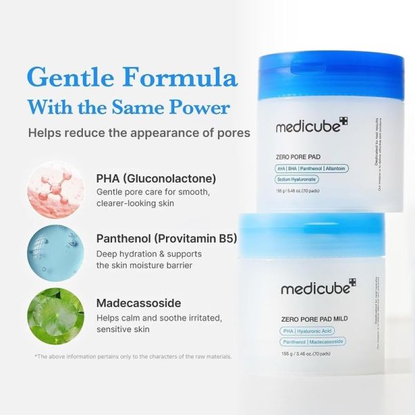 Zero Pore Pad Mild 2.0 - 70 disques imprégnés