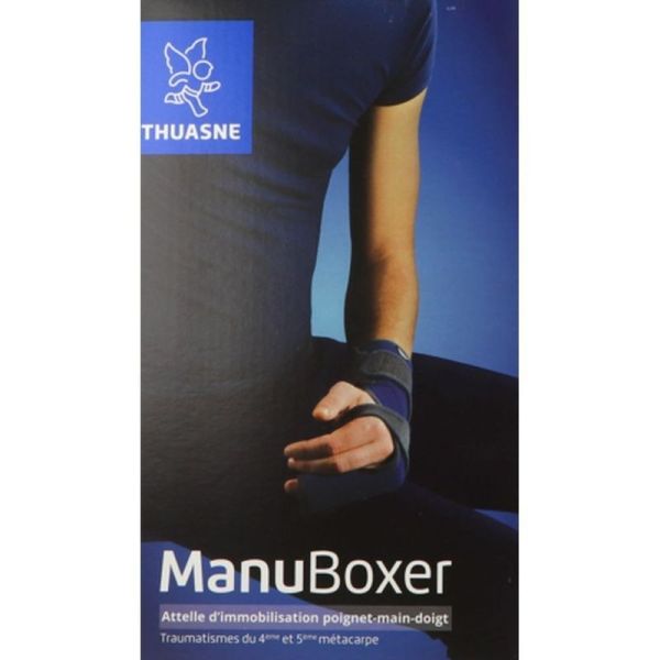 ManuBoxer Attelle d' Immobilisation Poignet/Main/Doigt - 4ème et 5ème Métacarpe - DROITE - Taille 2 - 1 unité