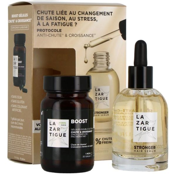 Sérum Anti-Chute de Cheveux Réactionnelle + Gélules Double Action Anti-Chute et Croissance - 50 ml + 30 gélules