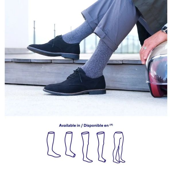 Venoflex City Confort Coton Bas de Contention Homme Classe 3 - Noir