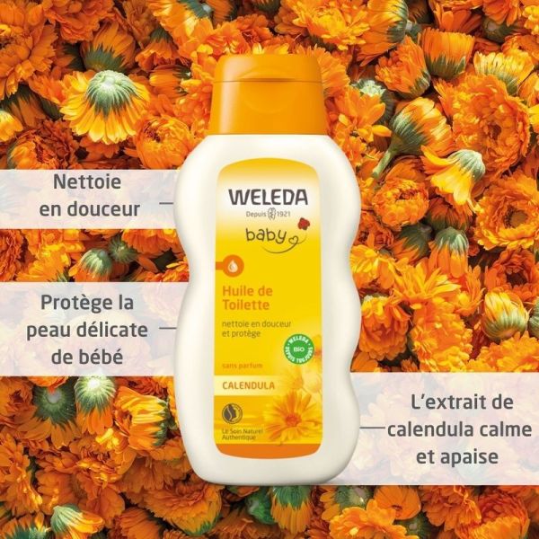 Huile de toilette bébé au Calendula - 200 ml