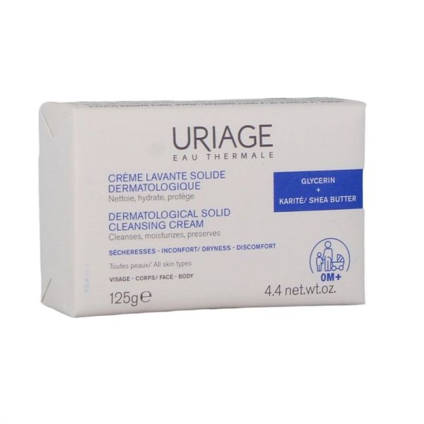 Crème Lavante Solide Dermatologique - Visage et Corps - Tous Types de Peaux - 125 g