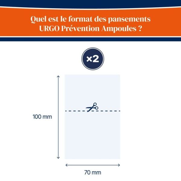 Prévention Ampoules - Bandes à découper - 2 bandes