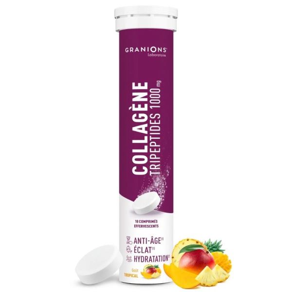 Collagène Tripeptides Effervescent - goût tropical - 18 comprimés