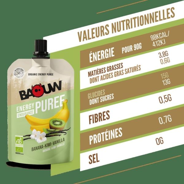 Energy Purees Banana - Kiwi - Vanilla - 90 g