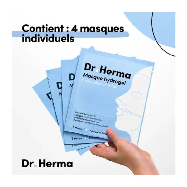 Masque hydrogel hydratation et éclat - 4 masques