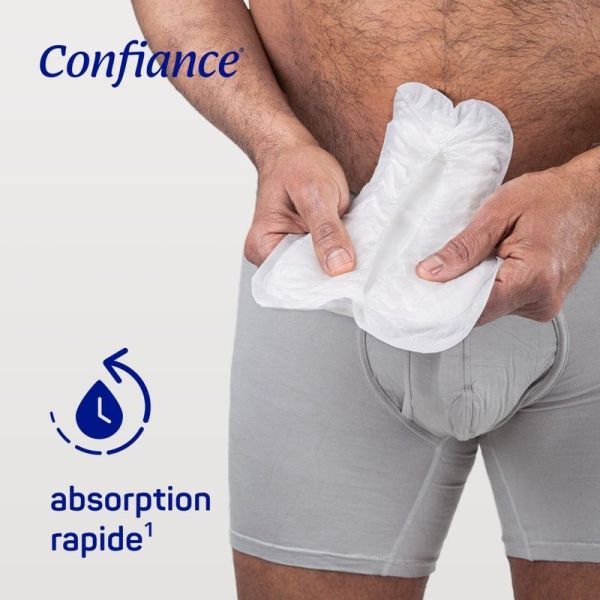 Protections Absorbantes Anatomiques 4 Gouttes Confiance Men - 14 unités