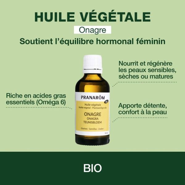 Huile Végétale d'Onagre - Bio - 50 ml
