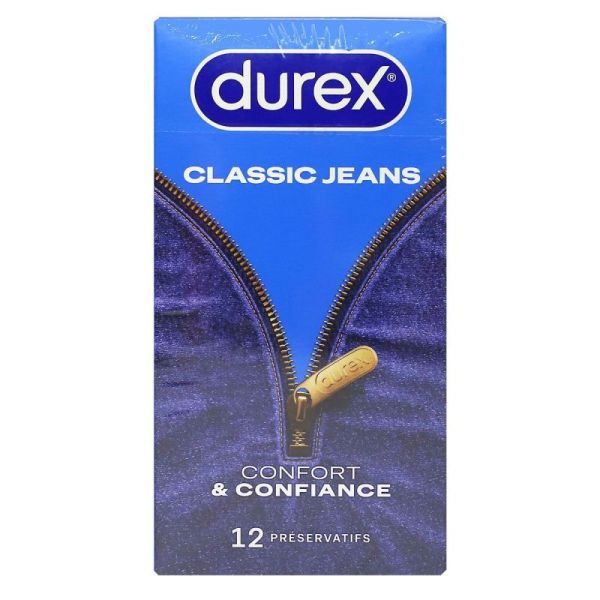 Classic Jeans 12 préservatifs lubrifiés confort et confiance