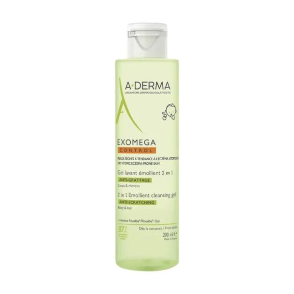 Gel lavant emollient 2 en 1 anti-demangeaisons EXOMEGA CONTROL - 500 ml