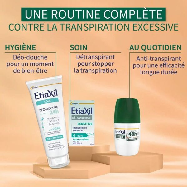Déodorant Anti-transpirant Végétal 48h Roll-On Bio Senteur Coco - 2 x 50 ml