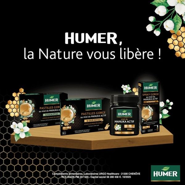 Pastilles Gorge au miel de Manuka actif & Gelée royale IAA 15+ - 16 pastilles