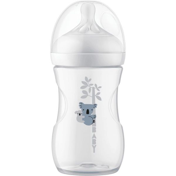 Natural Response - Biberon Valve Air Free - Motif Koala - Dès 1 mois - 260 ml