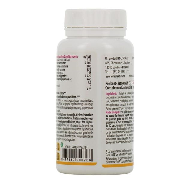 Dolupérine Curcuma Gingembre Poivre - 60 gélules