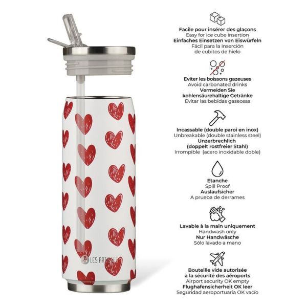 Canette isotherme Heart - 500ml - 1 unité